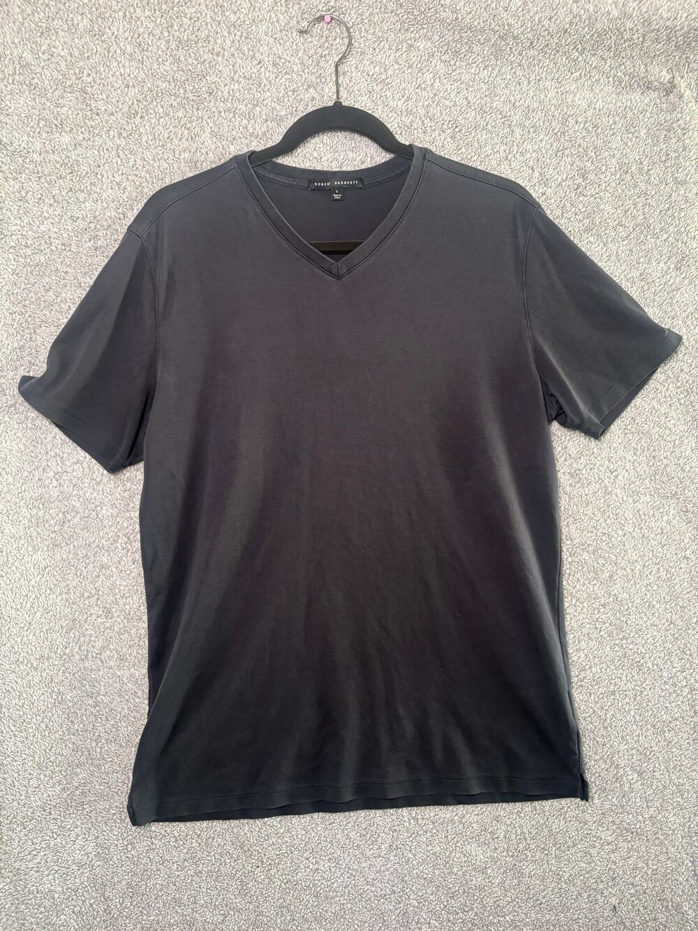 Robert Barakett L Georgia Pima Cotton V Neck Tee Black
